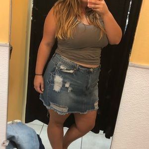 Forever 21 plus size Jean skirt